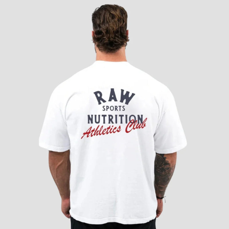 Camiseta Oversized Academia Raw Nutrition Branca