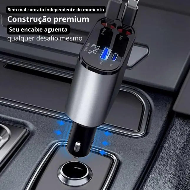 Charger Pro - Carregador 4 em 1 Automotivo 5x mais rápido